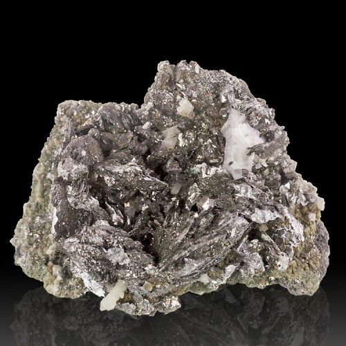 2.7" Sharp Silver LOLLINGITE Crystals + Arsen...