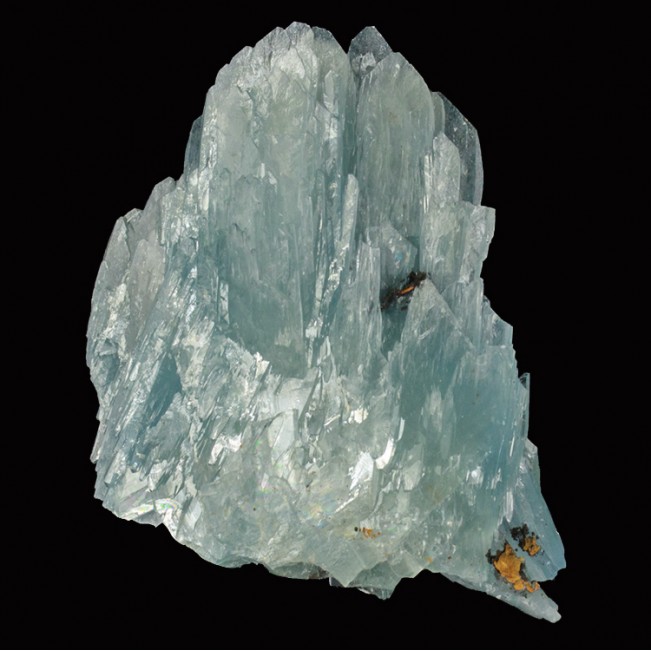 3.1" Delicate Lustrous BLUE BARITE Terminated Crystal Sprays Morocco for sale