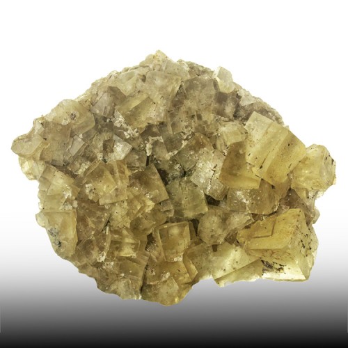 5.5" Sharp Cubic Yellow FLUORITE Gemmy Crysta...