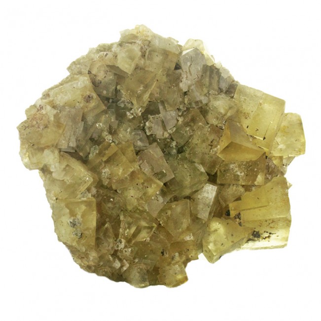 5.5" Sharp Cubic Yellow FLUORITE Gemmy Crystals w/Gray Phantoms Morocco for sale