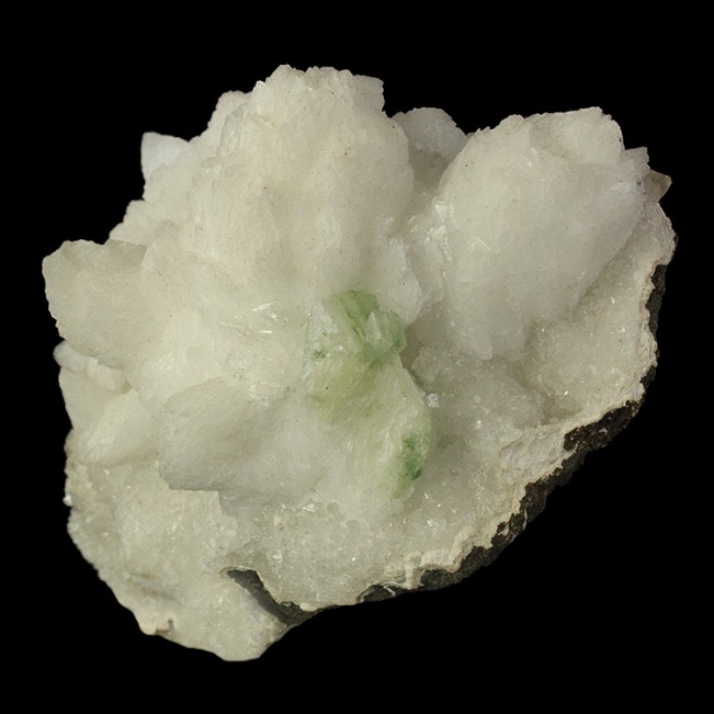 3.5" SnowWhite GOOSECREEKITE Crystals on Glittering Quartz Matrix India for sale
