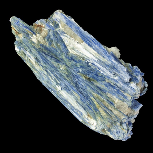 9.9" Rich SapphireBlue KYANITE Crystals Embedded in Milky Quartz Brazil for sale