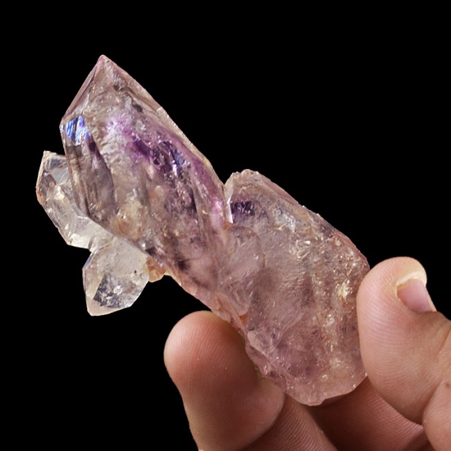 3.2" Sharp PHANTOM AMETHYST Purple + Clear Crystals Brandberg Namibia for sale