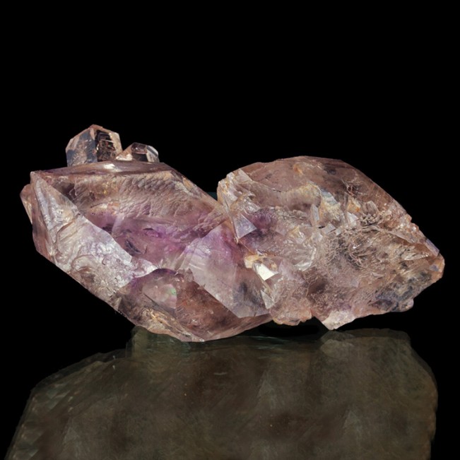 3.2" Sharp PHANTOM AMETHYST Purple + Clear Crystals Brandberg Namibia for sale