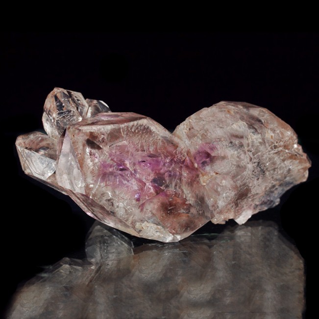 3.2" Sharp PHANTOM AMETHYST Purple + Clear Crystals Brandberg Namibia for sale