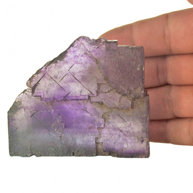 3.4" Purple MULTIPLE-PHANTOM FLUORITE Cubic Crystals Denton Mine IL for sale