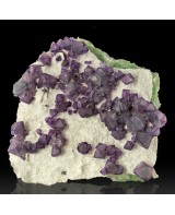 4.4" Sharp Purple-Green Octahedrons of FLUORI...