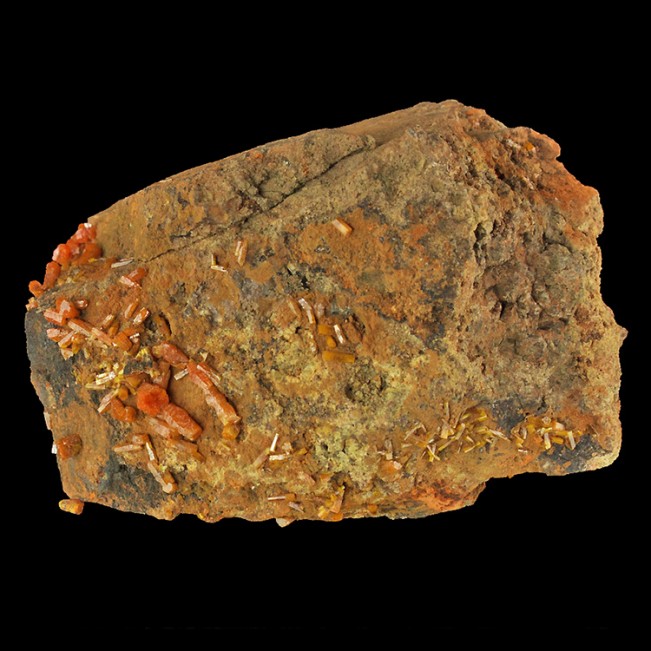 4.8" Red Orange MIMETITE Sharp, Lustrous Crystals on Matrix China for sale