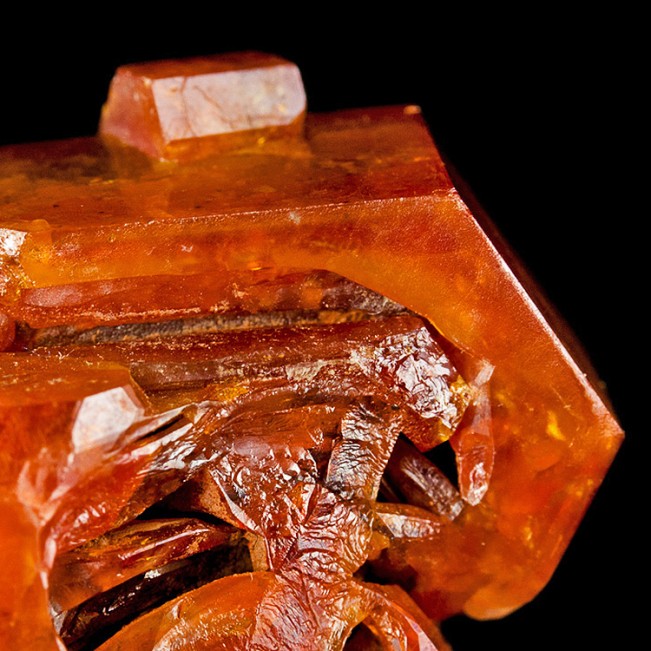 1.3" Vivid Shiny Red VANADANITE Sharp Hoppered Crystals to .7" Morocco for sale