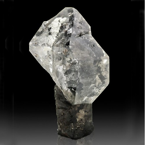 .9" Clear HERKIMER DIAMOND Sceptered on Black...
