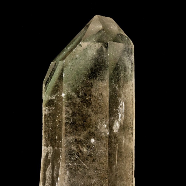 4.6" Gem Clear Pale Gray SMOKY QUARTZ Sharp Terminated Crystal Brazil for sale