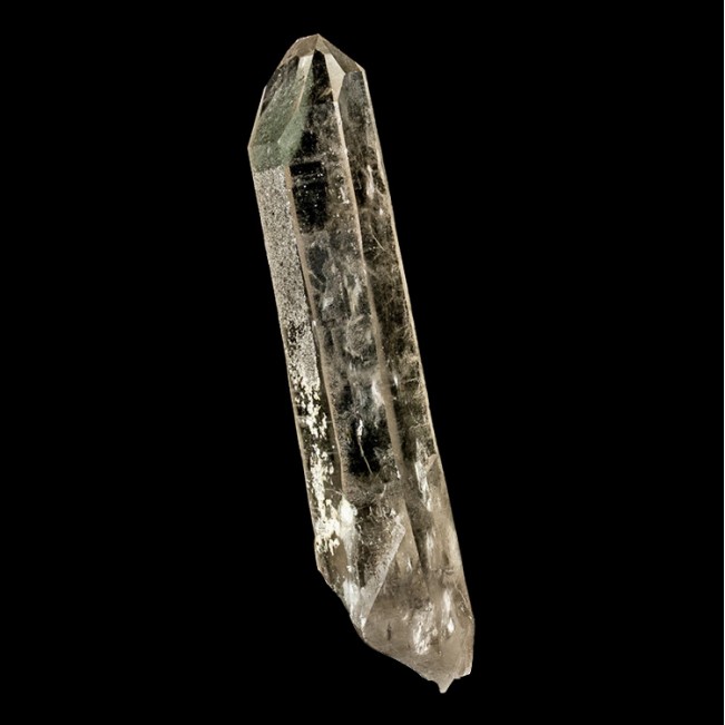 4.6" Gem Clear Pale Gray SMOKY QUARTZ Sharp Terminated Crystal Brazil for sale