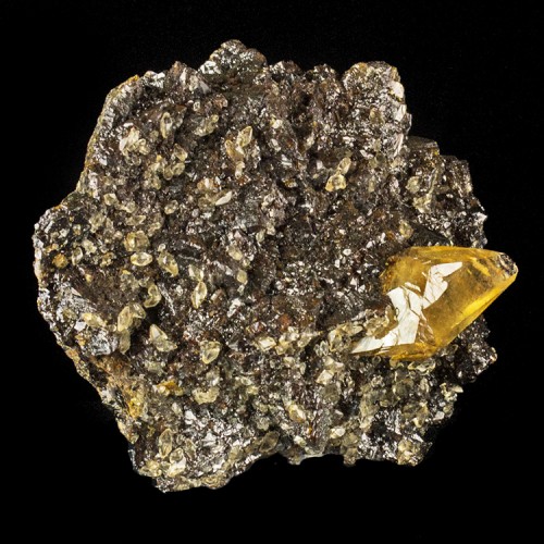4.9" Gemmy YellowGold CALCITE Crystals on Rub...