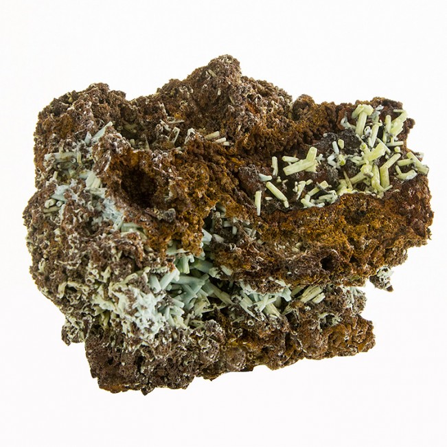 4.6" Turquoise PLUMBOGUMMITE Pseudo Green PYROMORPHITE Crystals China for sale 