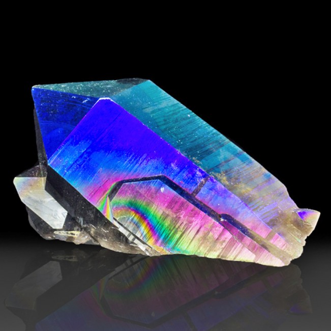 3.7" MultiColor Iridescent ROYAL AURA QUARTZ Crystals Pristine Arkansas for sale