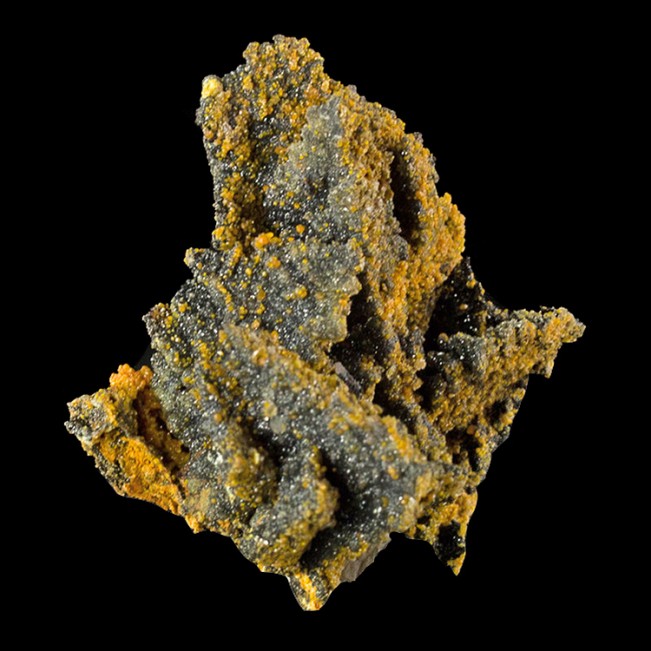 1.8" Dark Green WILLEMITE Pseudos after DESCLOIZITE w/Orange Mimetite Iran for sale  