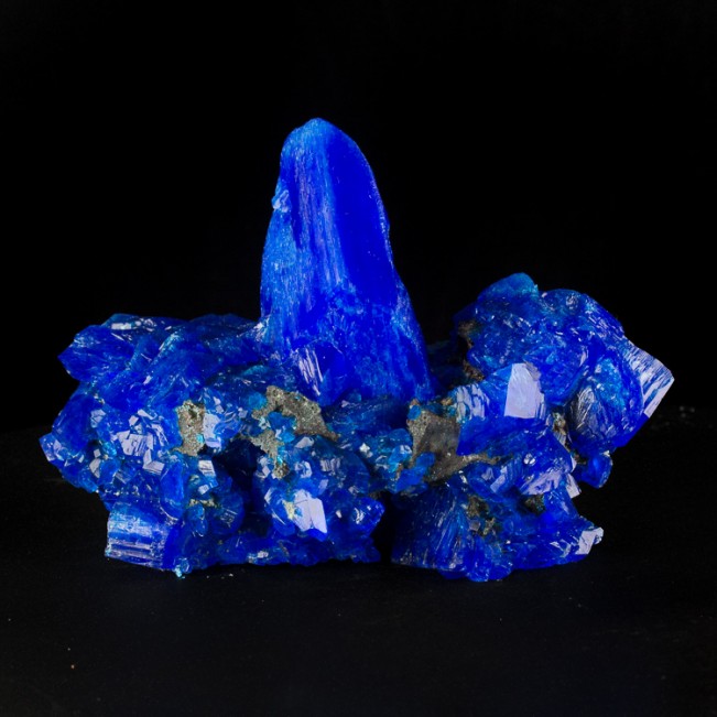 5.6" Eye Candy Azure Blue CHALCANTHITE Sharp Crystals to 2.7" Poland for sale