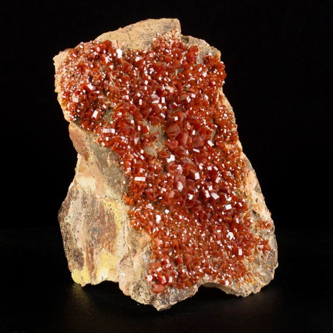 7" Museum Vivid Red VANADANITE Glossy Sharp Gem Crystals to .4" Morocco for sale