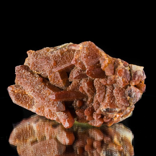 8.4" Color Drenched RED QUARTZ 3 Generations of Crystallization Morocco for sale