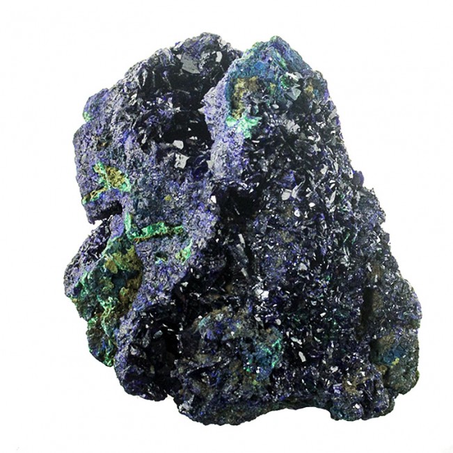 3.2" ShinySparkly Blue AZURITE Crystals in Vugs w/Green Malachite China for sale