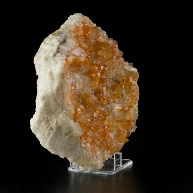 6.2" Gem TANGERINE QUARTZ Terminated Crystals Intense OrangeColor Brazil for sale