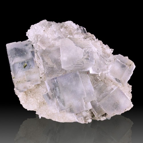 3.6" Sharp Pale Blue Cubic FLUORITE Crystals ...