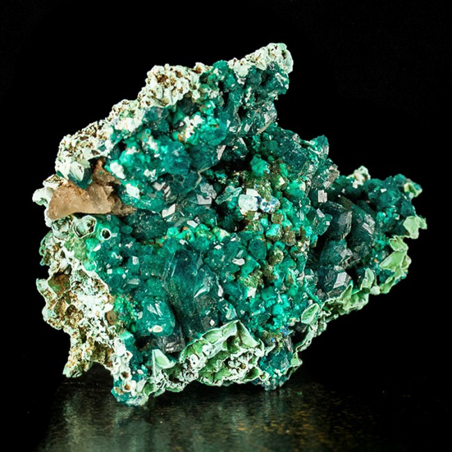 2.8" Flashy Gemmy Wet-Look Dark Green DIOPTASE Crystals to .7" Congo for sale