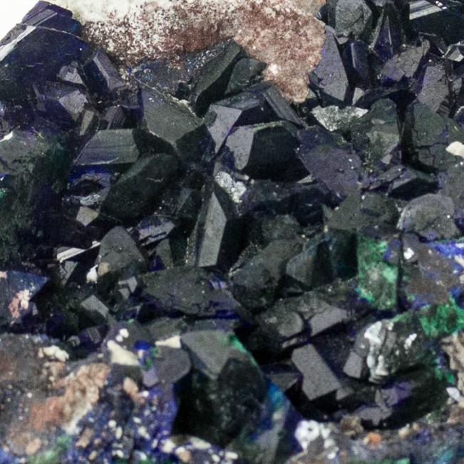 3.6" Shiny Dark Blue AZURITE Sharp Crystals+Malachite Milpillas Mexico for sale