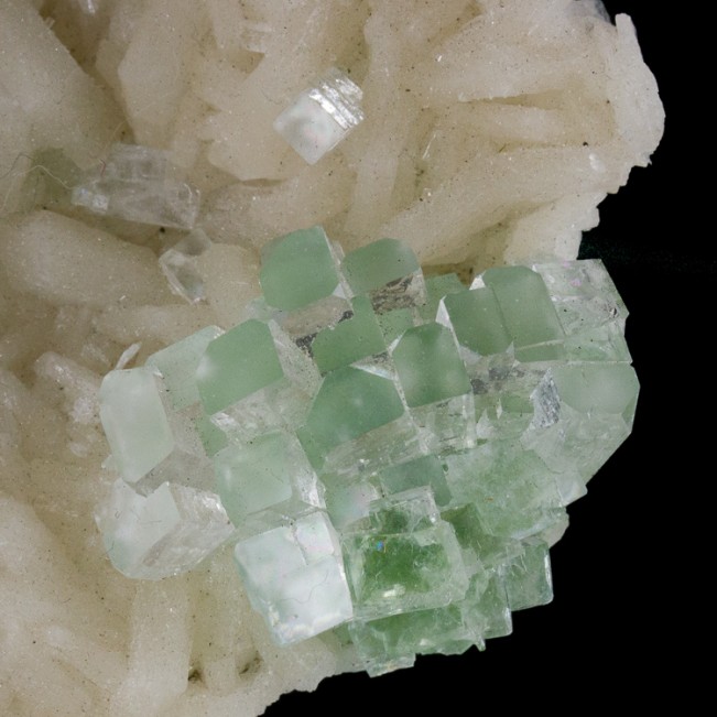 5.1" MultipleMounds ofGreen DISCO BALL APOPHYLLITE +WhiteStilbite India for sale