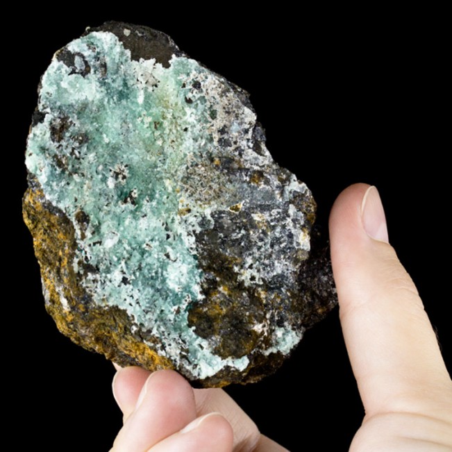 3.4" Grayish Blue SMITHSONITE Crystals on Matrix Broken Hill Australia for sale