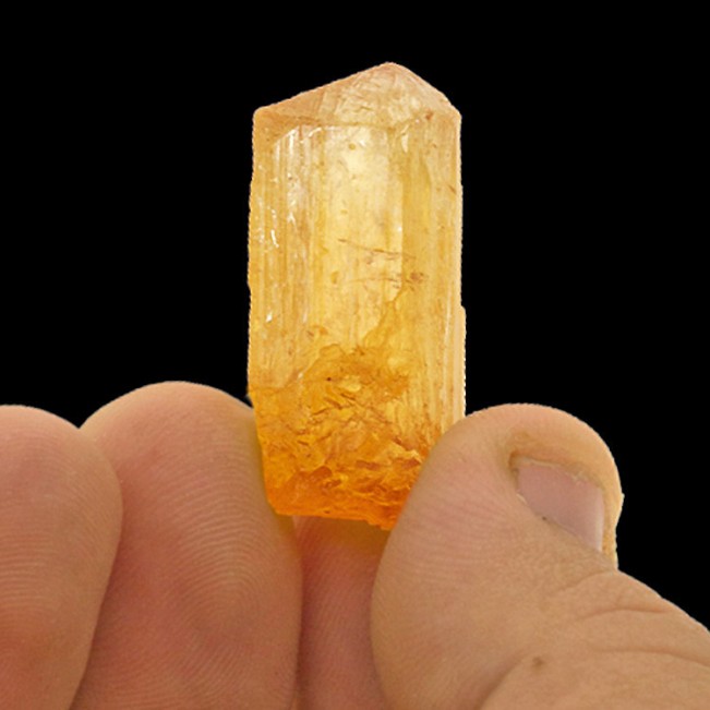 1.4" 77.2ct Orange Gold IMPERIAL TOPAZ Terminated Gemmy Crystal Brazil for sale