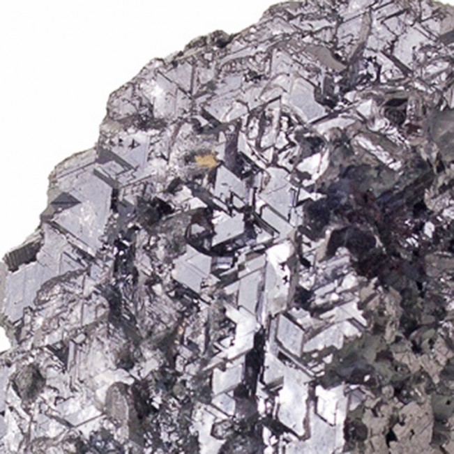2.4" Bright Silver Gray GALENA Rare Flat Triangular Crystals Bulgaria for sale