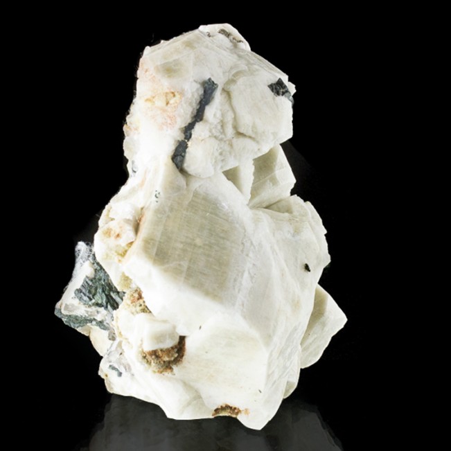 4.4" CreamyWhite MICROCLINE BavenoTwin Crystals +Black AEGERINE Malawi for sale