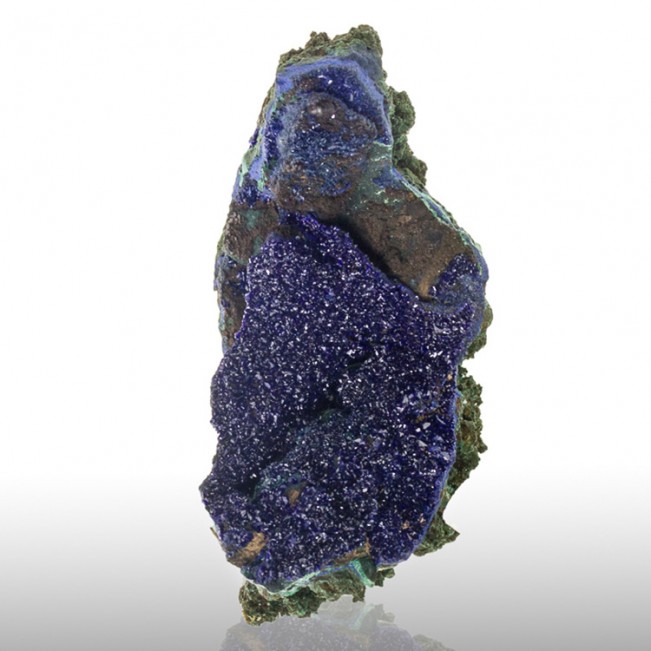 3.4" Sparkly Twinkly Crystals of Dark Blue AZURITE w/Malachite China for sale