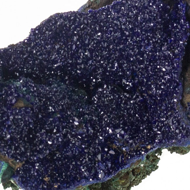 3.4" Sparkly Twinkly Crystals of Dark Blue AZURITE w/Malachite China for sale