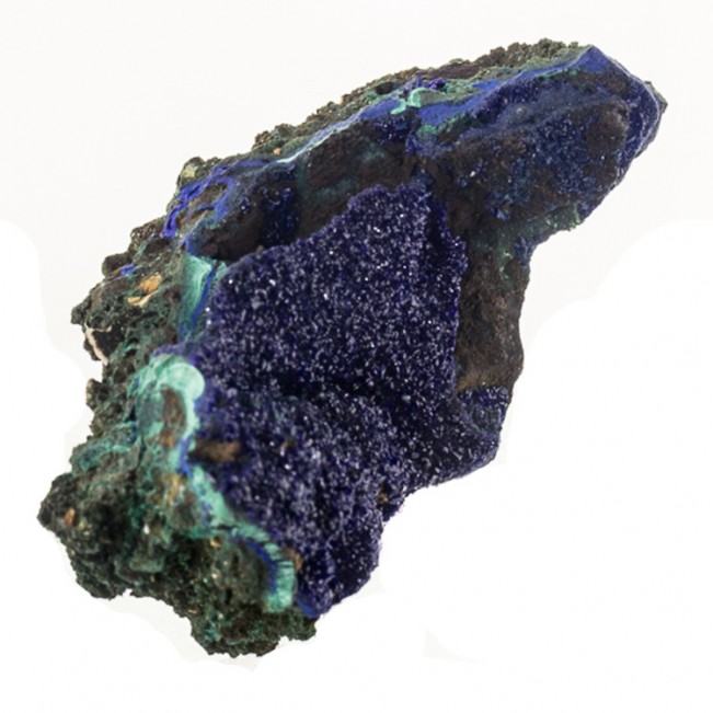 3.4" Sparkly Twinkly Crystals of Dark Blue AZURITE w/Malachite China for sale