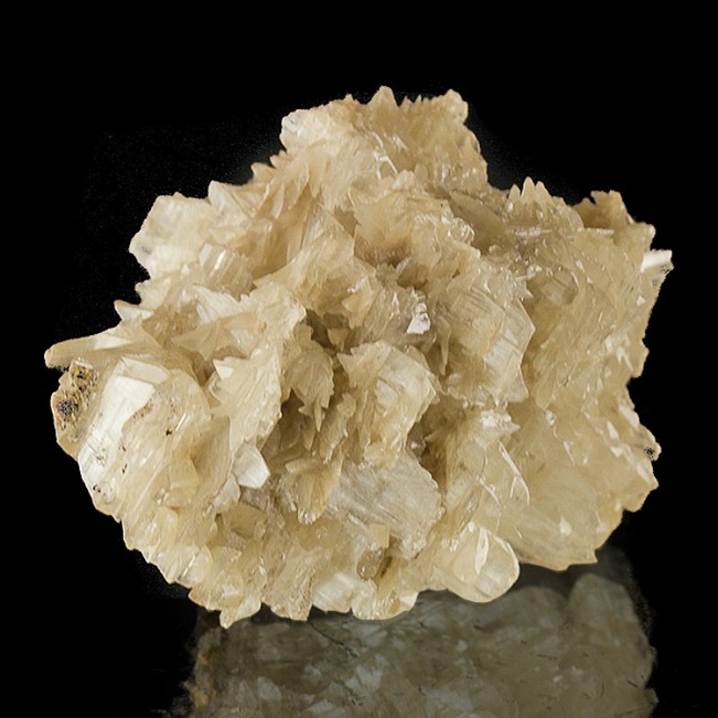 1.7" Clear/Tan RETICULATED "SNOWFLAKE" CERUSSITE Sixling Twin Crystals Iran or sale