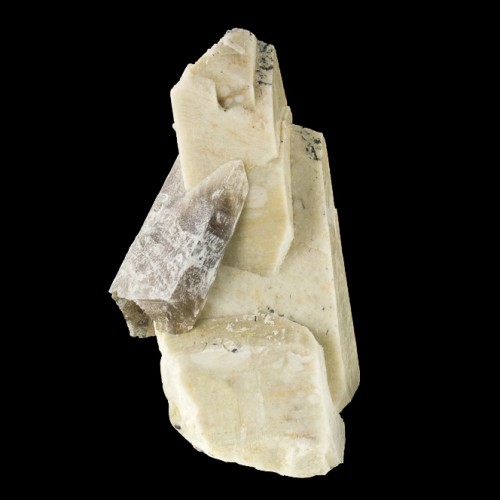 4.6" Ash White MICROCLINE Baveno Twin Crystal...