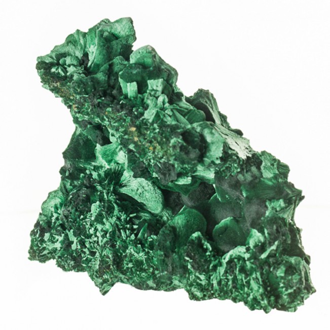 3.8" Rain Forest Green Sleek Silky FIBROUS MALACHITE Crystals Congo for sale