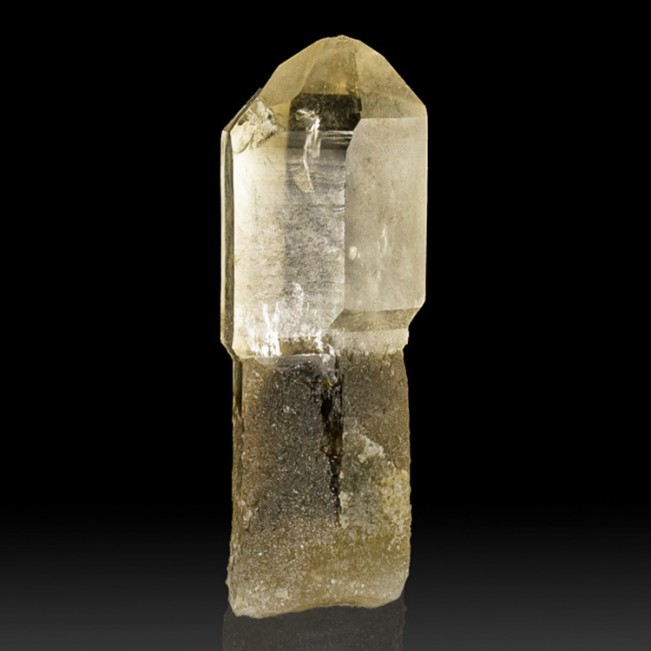 2.3" Clear-Tip Smoky-Shaft SCEPTERED QUARTZ Crystal Hallelujah Jnctn NV for sale
