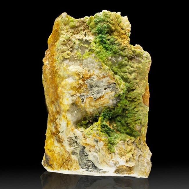 3.3" Vivid Green PYROMORPHITE VerySharp Crystals 1999 Find Loudville MA for sale