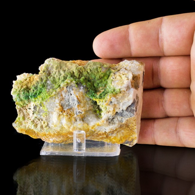 3.3" Vivid Green PYROMORPHITE VerySharp Crystals 1999 Find Loudville MA for sale