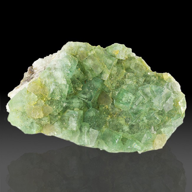 4.1" SeeThru CokeBottle Green GEM FLUORITE Sharp Cubic Crystals Namibia for sale