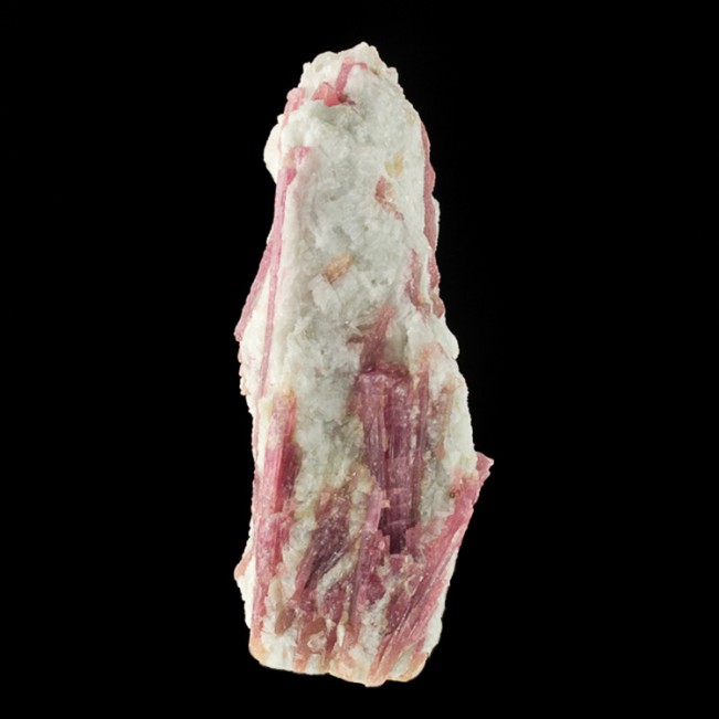 4.6" Gemmy Magenta TOURMALINE CRYSTALS to 2.8" in Milky Quartz Brazil for sale