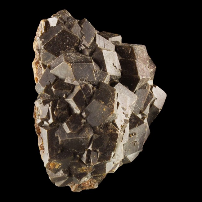 2.4" SharpDarkChocolate ANDRADITE GARNET Shiny Multi-Crystal Group Mali for sale