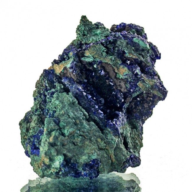 2.7" Sparkling Navy Blue AZURITE Crystals w/Rich Green Malachite China for sale