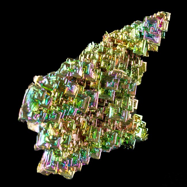 2.6" Flamboyant Flashing Rainbow BISMUTH SharpHoppered Crystals Germany for sale