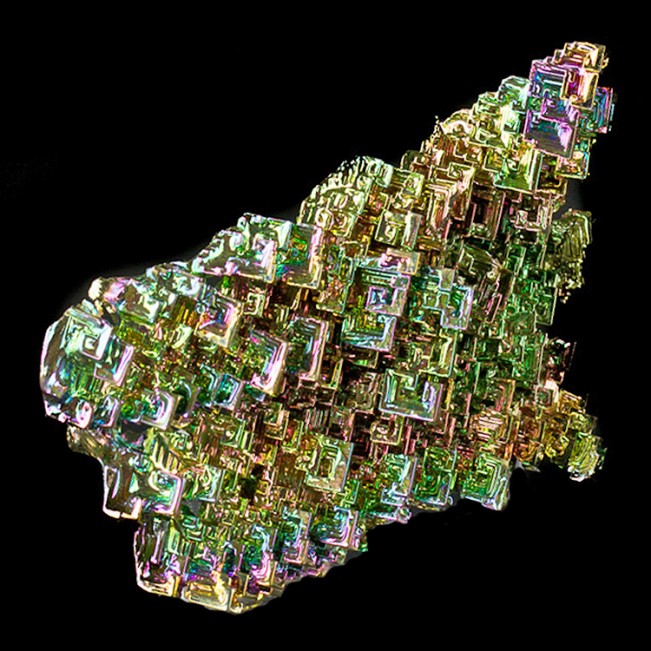 2.6" Flamboyant Flashing Rainbow BISMUTH SharpHoppered Crystals Germany for sale