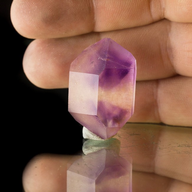 1.3" HOURGLASS AMETHYST DoublyTerminated Purple Phantom Crystal Morocco for sale