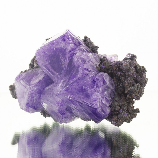 5" Fruity Grape Purple-Violet ALUM Octahedral Skeletal Crystals Poland for sale